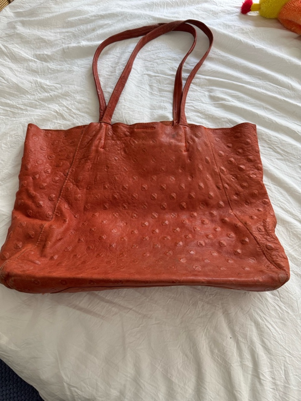 Streets Ahead Women's Leather Tote Bag in Burnt Orange